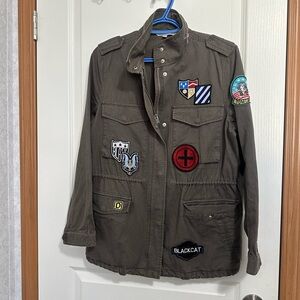 Voice of Voices Military Style Jacket with Patches